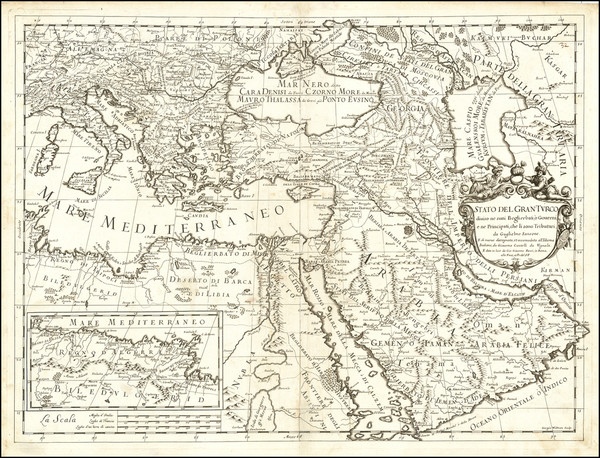 91-Turkey, Middle East, Arabian Peninsula, Turkey & Asia Minor, Egypt and North Africa Map By 