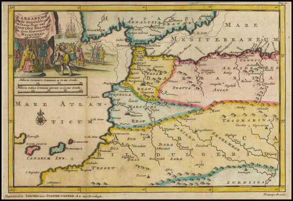 76-Spain and North Africa Map By Pieter van der Aa