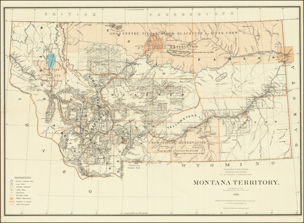 53-Montana Map By General Land Office