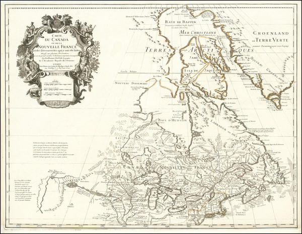 66-Midwest, Plains, Rocky Mountains and Canada Map By Guillaume De L'Isle