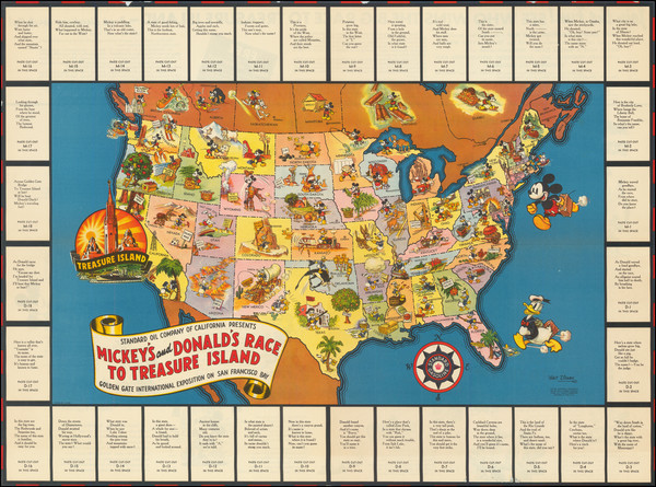 23-United States Map By Walt Disney