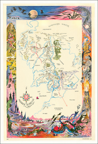 63-Curiosities Map By Barbara Remington