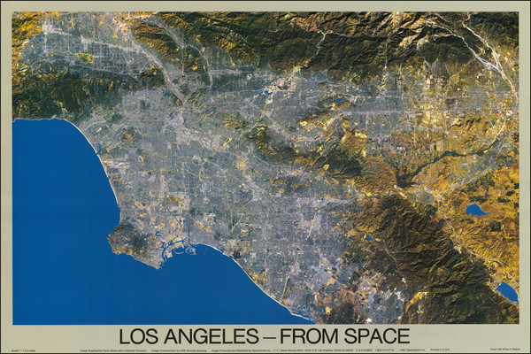 34-Los Angeles and Photographs Map By Spaceshots Inc.