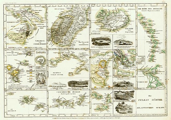 100-World, World, Atlantic Ocean and Curiosities Map By Joseph Meyer