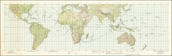 77-World and Space Exploration Map By Aeronautical Chart and Information Center / United States Ai