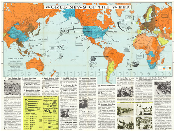 77-World and World War II Map By News Map of the Week Inc.