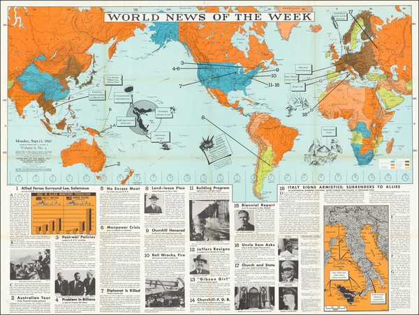 48-World and World War II Map By News Map of the Week Inc.