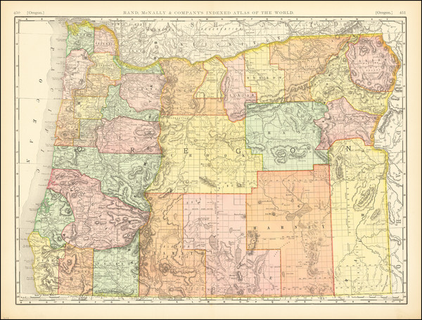 5-Oregon Map By Rand McNally & Company