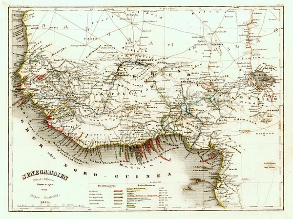 6-Africa and West Africa Map By Joseph Meyer