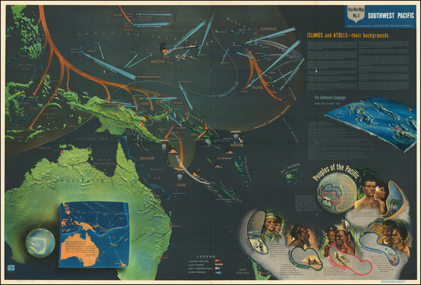 57-Pacific and World War II Map By Educational Service Section / U.S. Navy