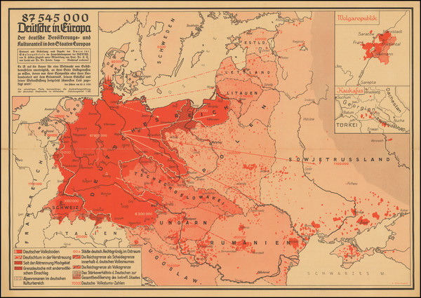 87-Central & Eastern Europe, World War II and Germany Map By Arnold Hillen-Ziegfeld