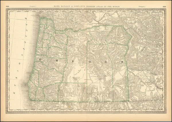 90-Oregon Map By Rand McNally & Company