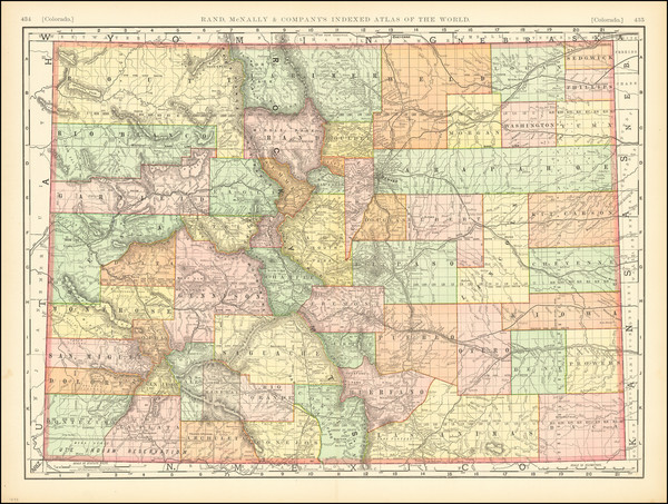 54-Southwest and Rocky Mountains Map By Rand McNally & Company