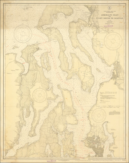 75-Washington Map By U.S. Coast & Geodetic Survey