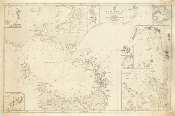 83-Australia Map By John Lort Stokes / Hydrographic Office of the Admiralty, UK