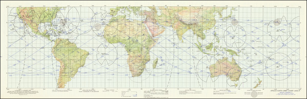 64-World and Space Exploration Map By Aeronautical Chart and Information Center / NASA