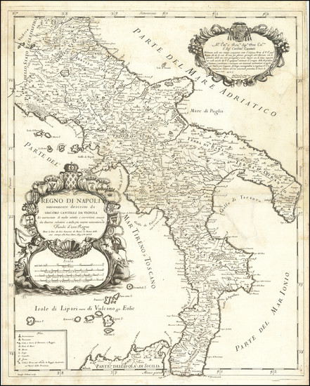 46-Southern Italy Map By Giacomo Giovanni Rossi