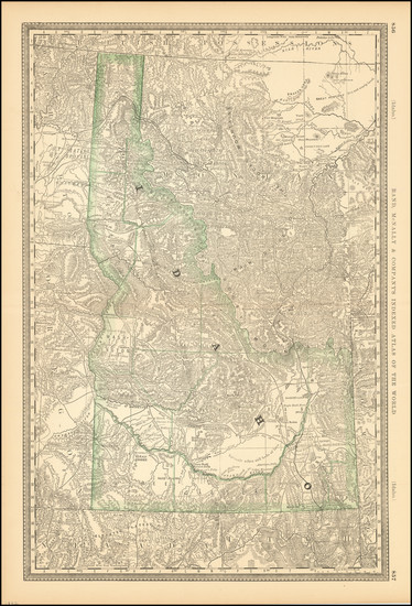 98-Idaho Map By William Rand  &  Andrew McNally
