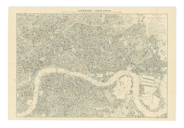 47-London and Rare Books Map By Charles Booth