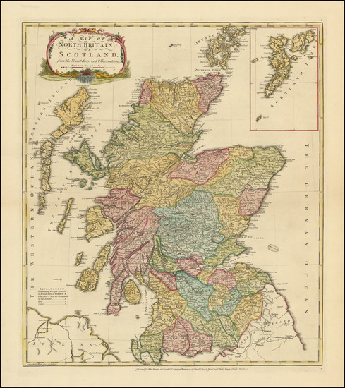 82-Scotland Map By Robert Sayer  &  Carington Bowles  &  John Bowles