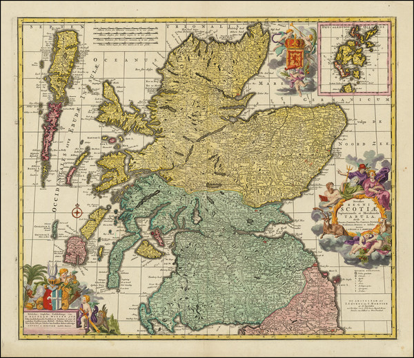 80-Scotland Map By Johannes Covens  &  Cornelis Mortier