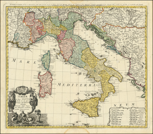 4-Italy Map By Homann Heirs