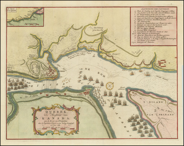 23-Eastern Canada and Quebec Map By Isaak Tirion