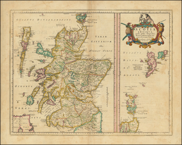 80-Scotland Map By Johannes Blaeu