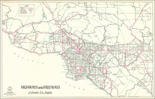 99-Los Angeles Map By Brewster Mapping Service