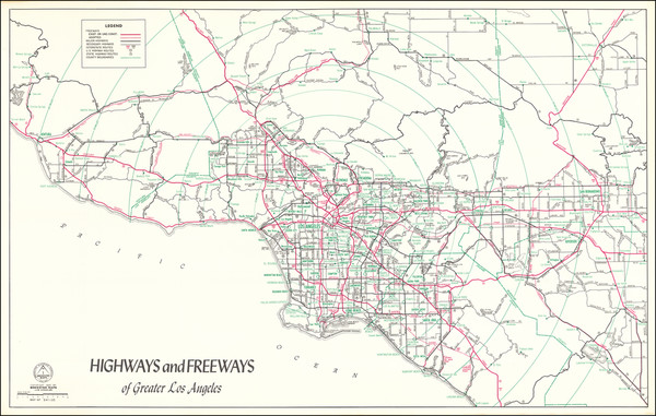 14-Los Angeles Map By Brewster Mapping Service