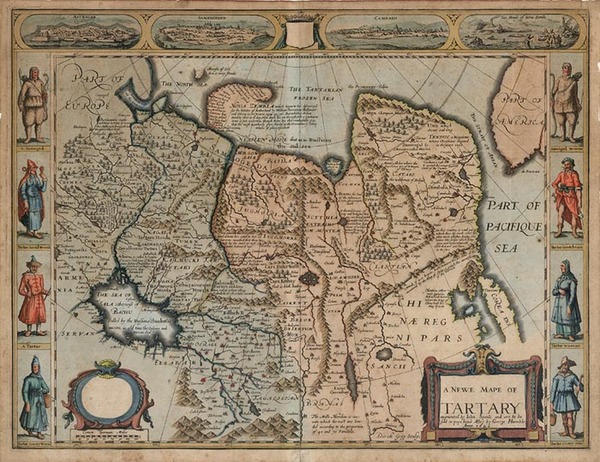 76-Alaska, Asia, China, Central Asia & Caucasus and Russia in Asia Map By John Speed