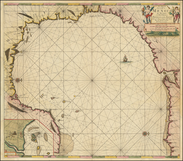 35-Florida, South, Texas and Mexico Map By Gerard Van Keulen