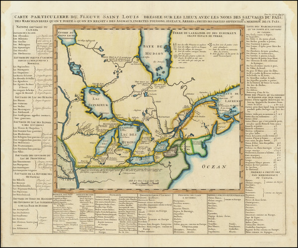 73-Midwest, Michigan, Minnesota, Wisconsin, Plains, Canada and Western Canada Map By Henri Chatela