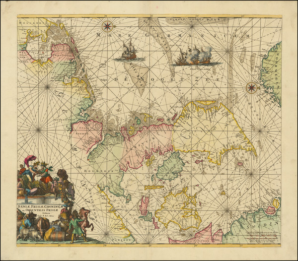 91-Netherlands, Scandinavia, Denmark and Germany Map By Reiner & Joshua Ottens