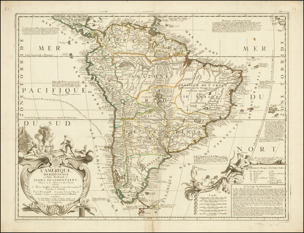 55-South America Map By Jean-Baptiste Nolin