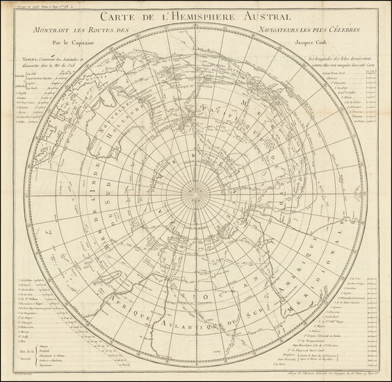 71-Polar Maps, Australia and Oceania Map By James Cook