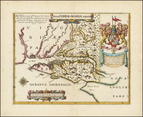 9-Maryland and Delaware Map By John Ogilby