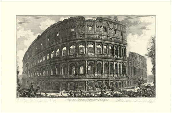 69-Rome Map By Giovanni Battista Piranesi