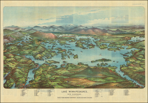 68-New Hampshire and Pictorial Maps Map By George H. Walker & Co.