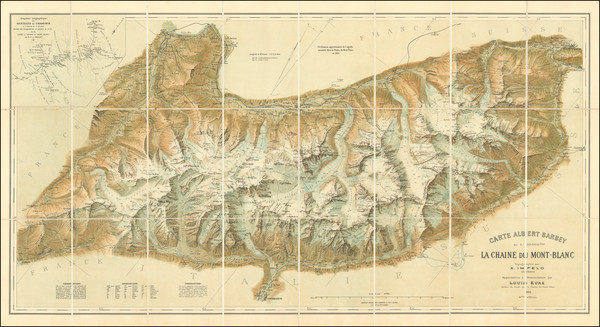 6-Switzerland, Northern Italy and Sud et Alpes Française Map By Louis Kurz