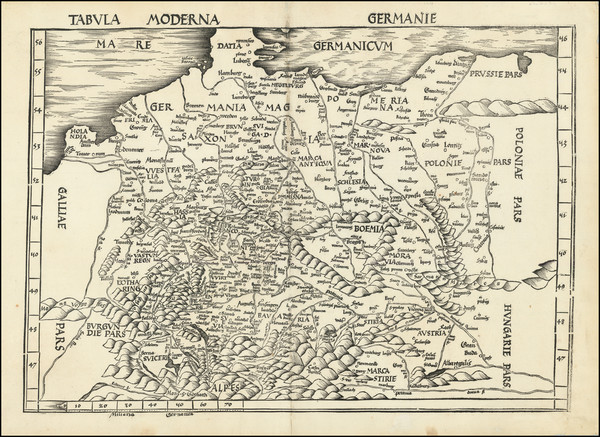 79-Netherlands, Austria, Poland, Czech Republic & Slovakia and Germany Map By Martin Waldseem&