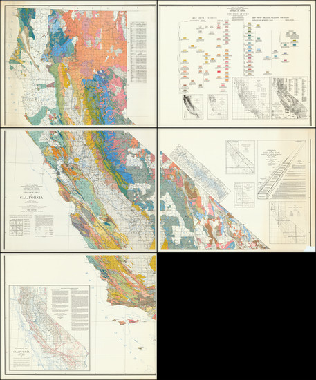 45-California and Geological Map By Olaf P. Jenkins