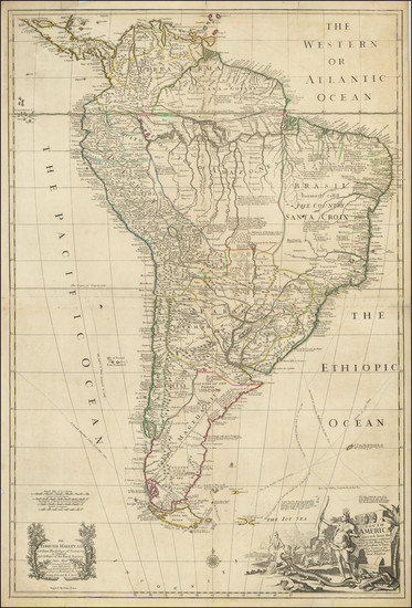 37-South America Map By John Senex