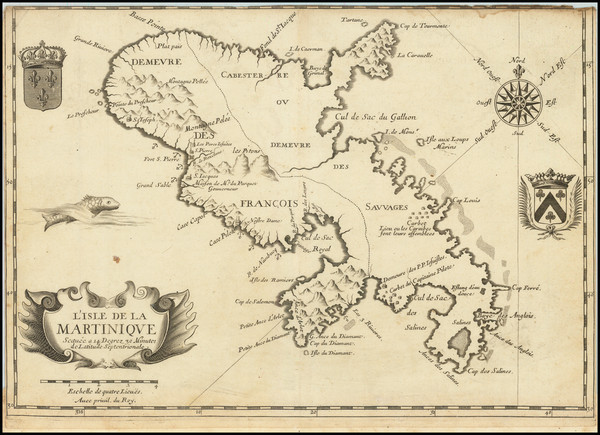 85-Martinique Map By François de La Pointe