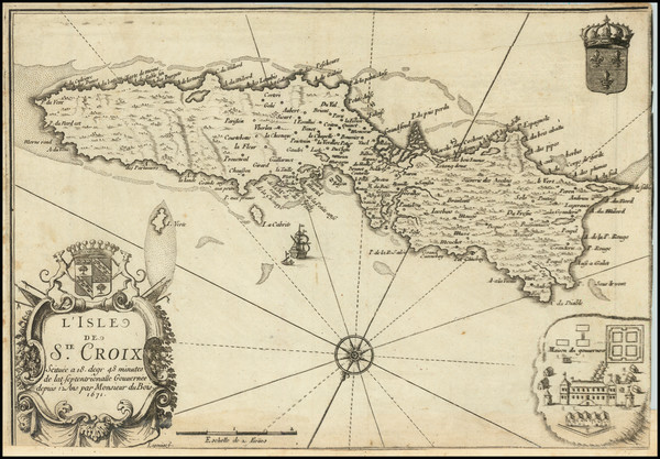 52-Virgin Islands Map By F. de la Pointe