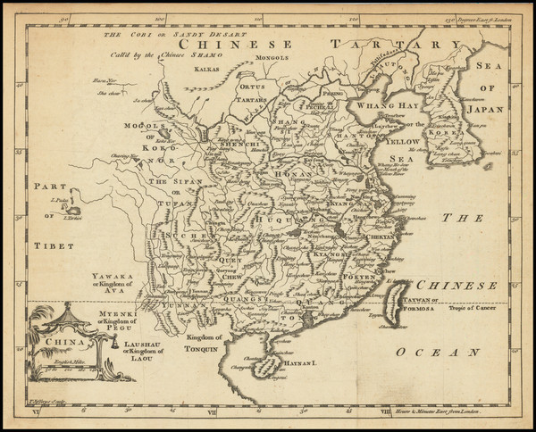 69-China, Korea and Central Asia & Caucasus Map By Thomas Jefferys