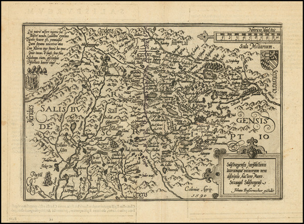 90-Austria Map By Matthias Quad / Johann Bussemachaer