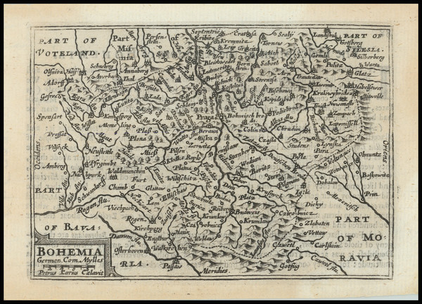 31-Czech Republic & Slovakia Map By Petrus Kaerius / John Speed