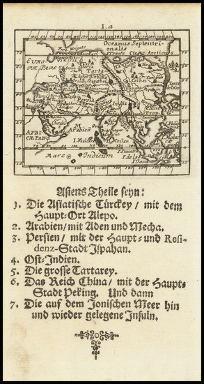 63-Asia Map By Johann Ulrich Muller