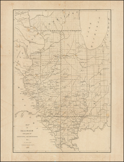 28-Illinois, Wisconsin and Iowa Map By David Hugh Burr